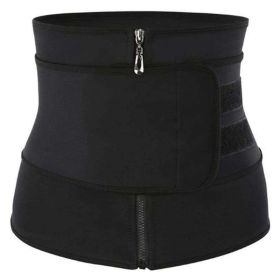 Workout Waist Trainers for Women Sweat Waist Trimmers Weight Loss Body Shaper (Color: Single belt Fuchsia, size: L)